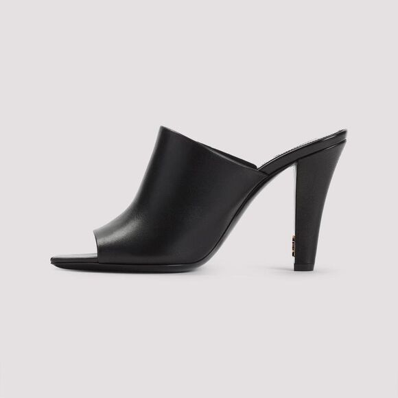 SAINT LAURENT Sculptural Heel Mule Women BLACK Pumps - Picture 2 of 5